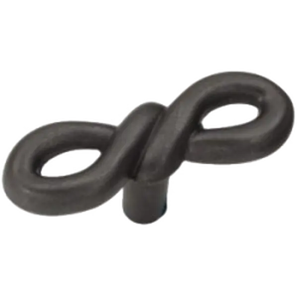 0.75 x 2.12 in. French Twist Knob - Black Iron