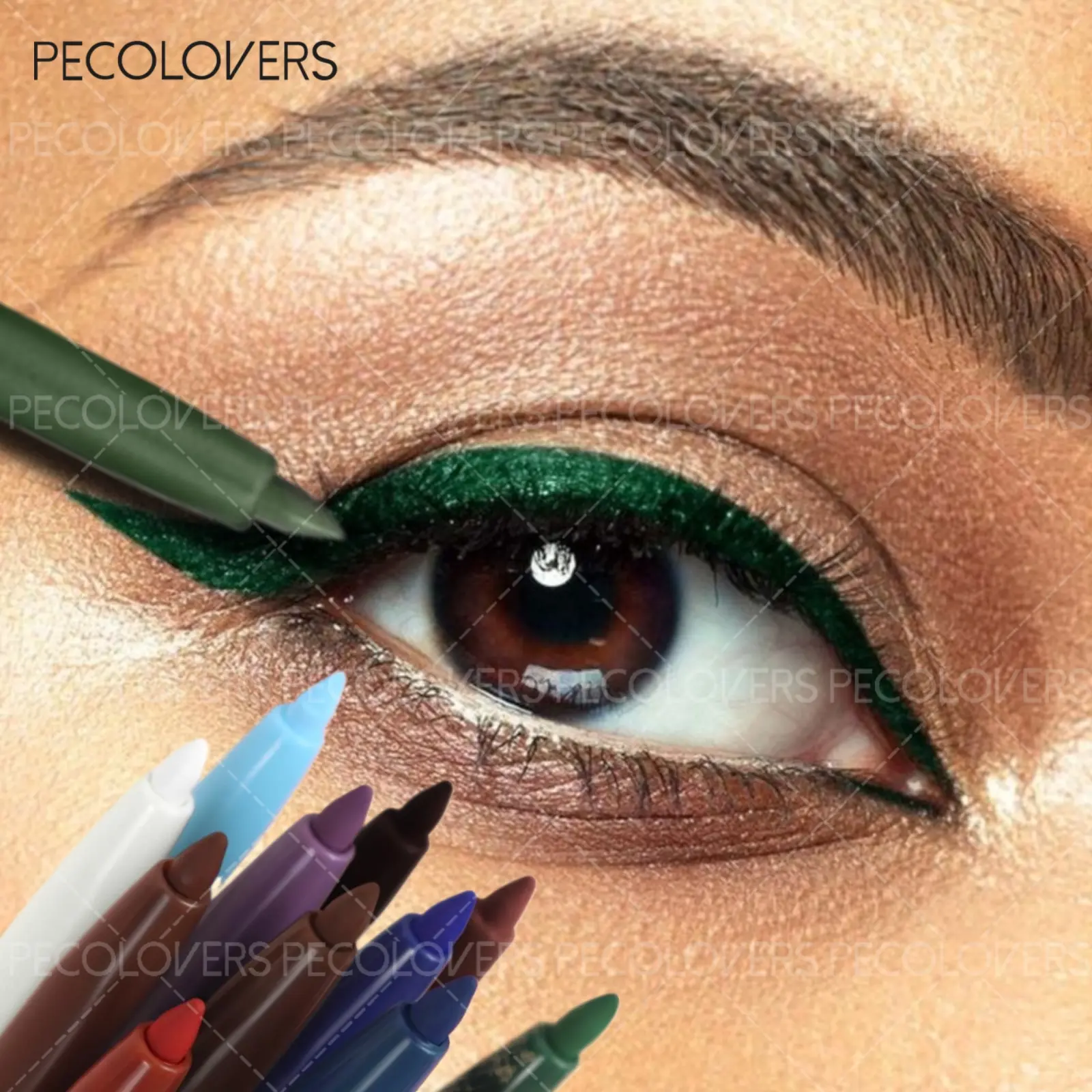 1PC High Pigment MatteEyeliner Gel Pencil White Waterproof Green Brown Lying Silkworm Pen Soft Easy Wear Eyeliner Lasting Shiny Eye Makeup