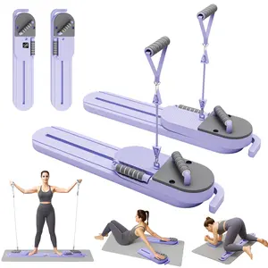 Portable Detachable Ab Board with Resistance Bands - Pilates Toning Machine Board, Split & Hangable Design for Men & Women, Perfect for Core Strengthening & Full-Body Workouts