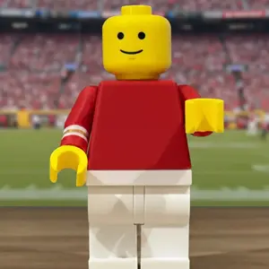 500% Mega Brickman BASEBALL Theme Team Logo Jersey in Team Colors - 8 Inches Tall Unique Design for All Teams Distinctive Fan Accessory