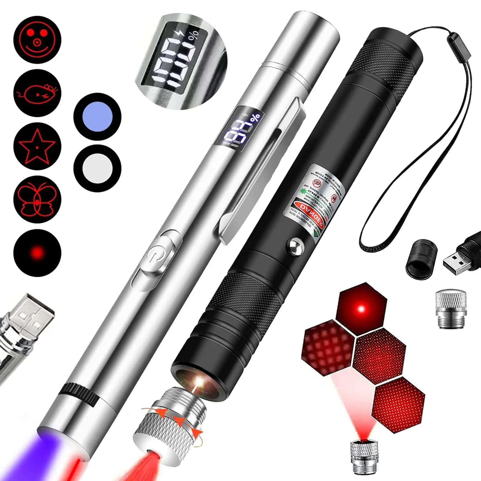 Red & Digital Display Laser Pen