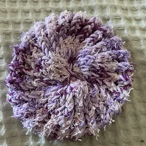 Pretty Purple Knitted Scrubby