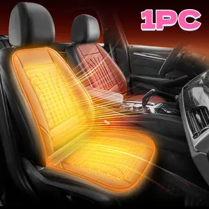 Car Heated Seat Cover, Car Seat Covers, 1 Count Comfortable Winter Warmer, 12V Adjustable Temperature, Universal Car Accessory for Cold Weather