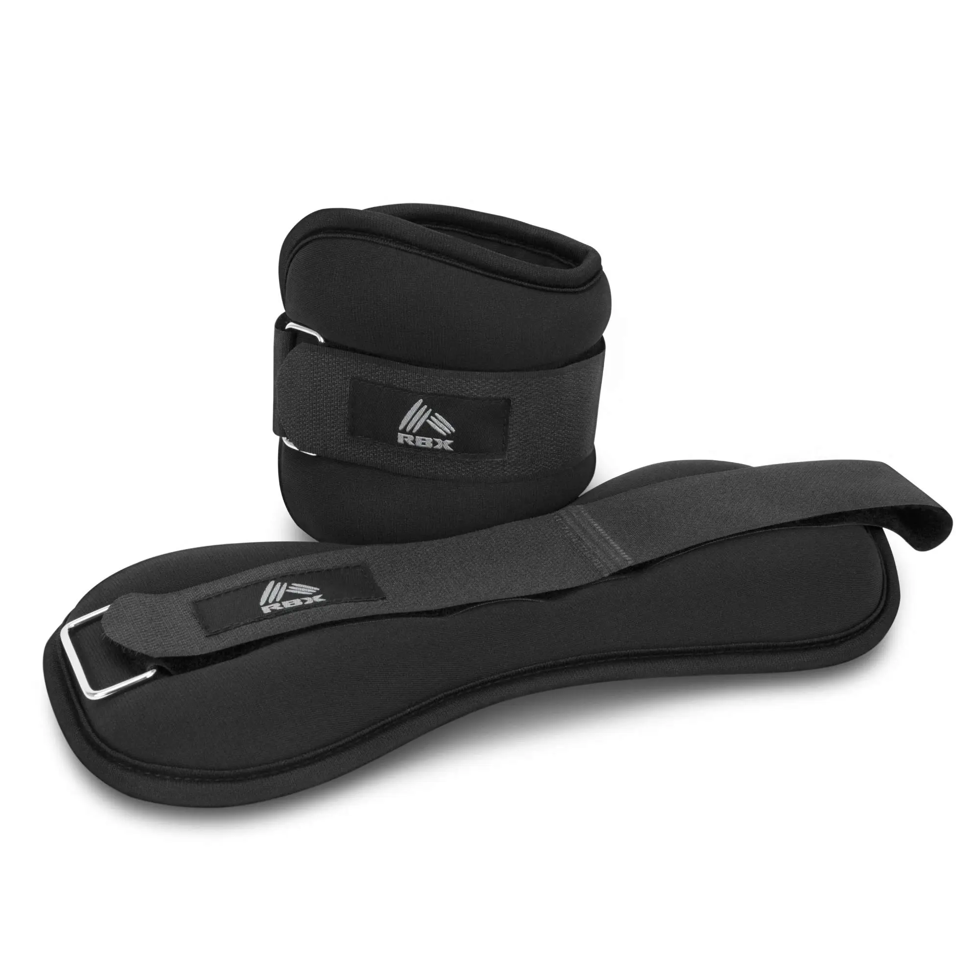 RBX Ankle and Wrist Weights for Women and Men - Velcro Straps, Made for Jogging, Walking, Resistance Training, and Physical Therapy (Set of 2) - Soft Touch Material