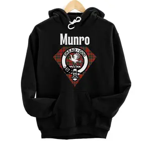 Munro Clan Scottish Name Coat Of Arms Tartan Hoodie, Sweatshirt, T-Shirt