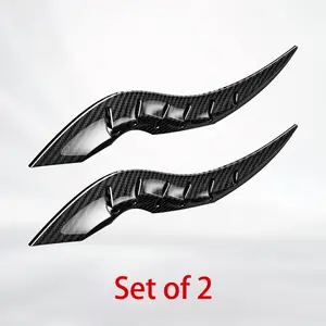 Car Roof Decoration Dragon Horn Devil Horn Bull Horn, Piano Gloss Carbon Fiber Texture Design, Universal Fit for All Cars