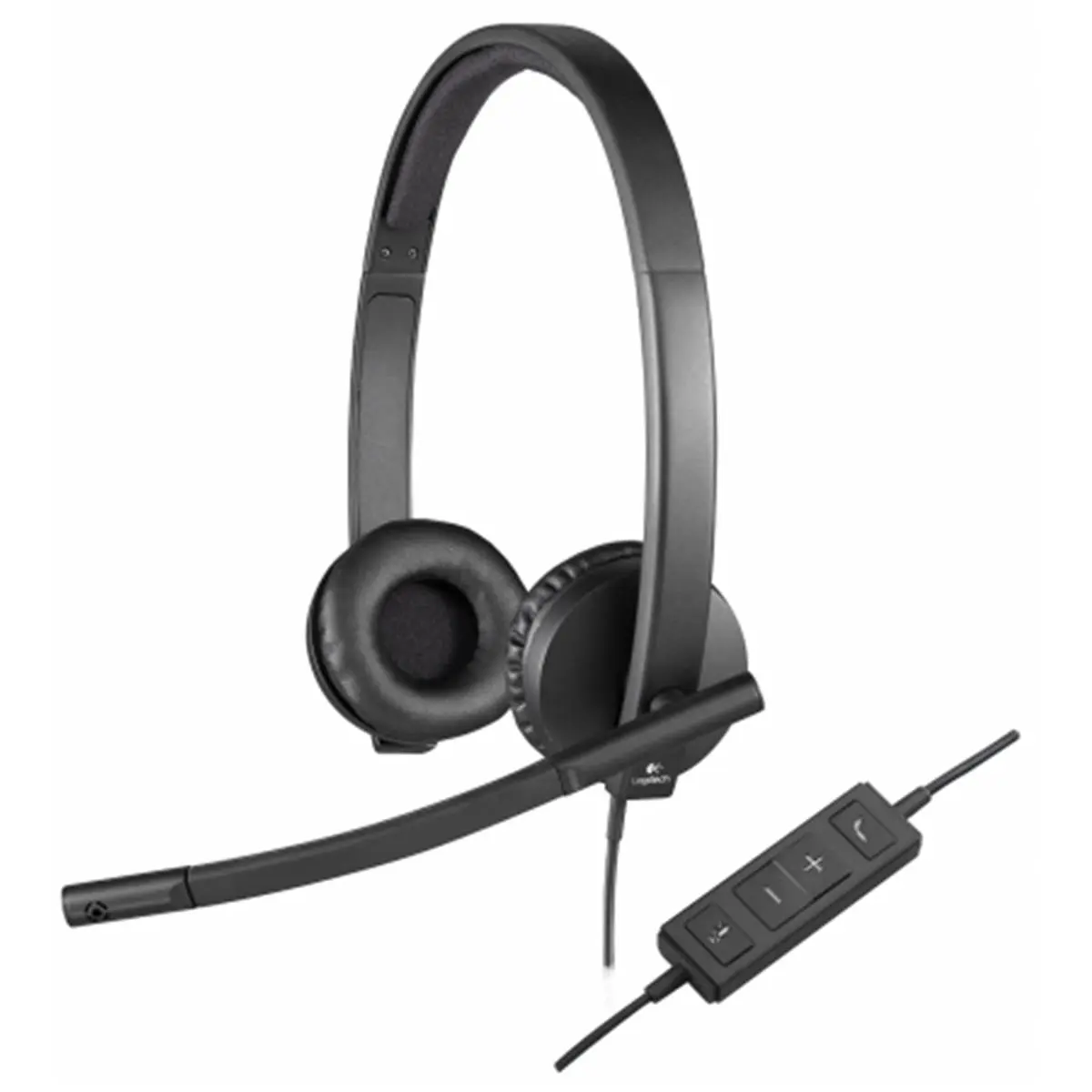 Logitech H570e Wired USB Stereo Headset - Digital Audio, Noise-Reducing, Durable for Cycling Sports & Outdoor Leisure Activities