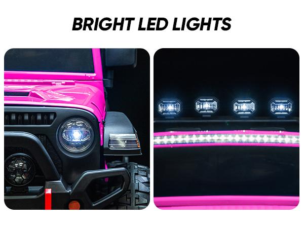 Hikiddo 24V 4WD Ride on Toy, 2-Seater Kids Ride-on Truck Electric Car for Kids Boys w/Remote, Bluetooth