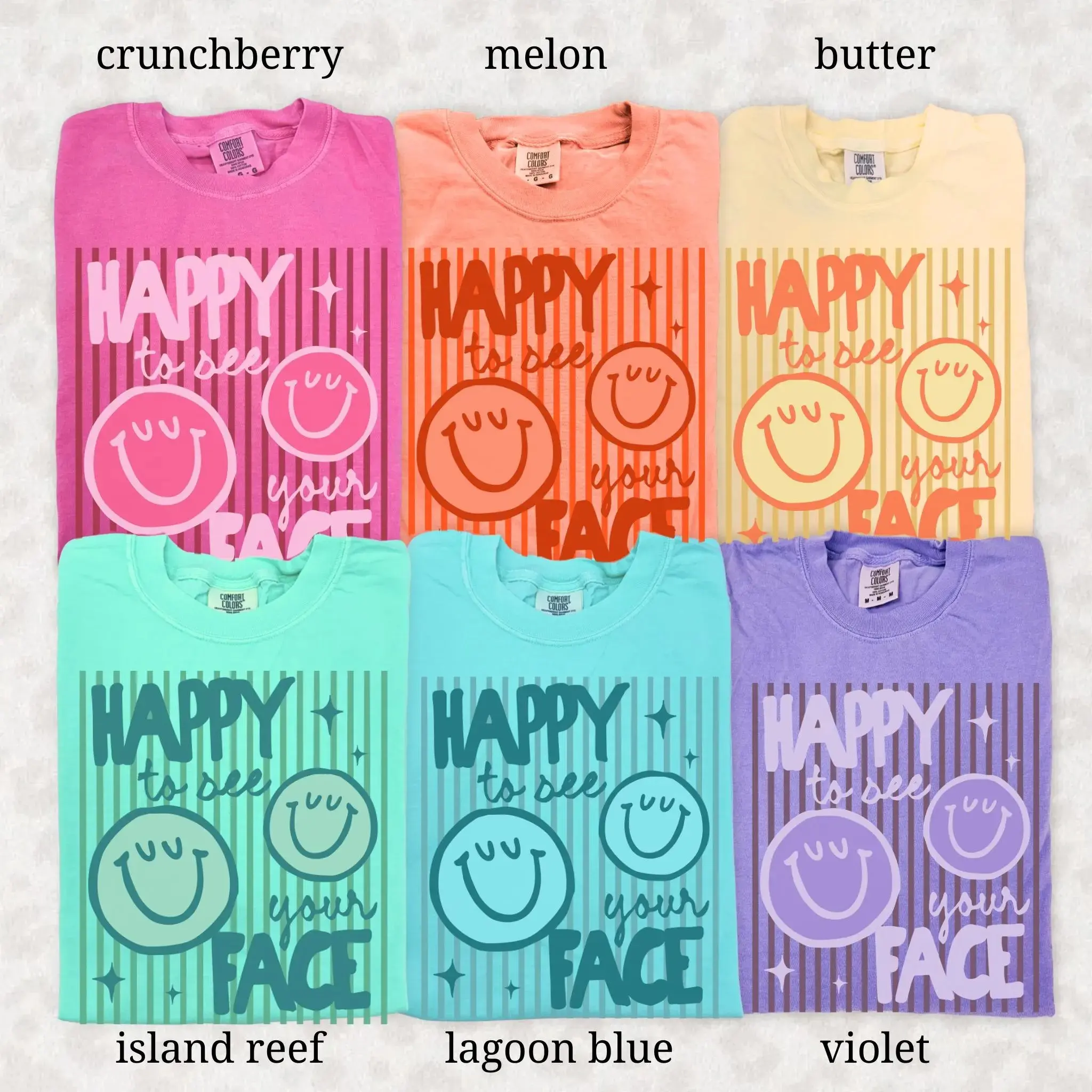 Happy To See Your Face Comfort Colors Tee, Teacher Back To School Shirt, Back to School Gift, Gift For School