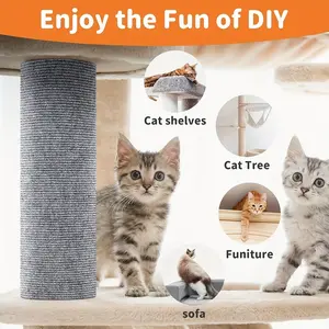 Cutable Cat Furniture Protector Pad with Self-Adhesive Scratch Pad, Suitable for Sofa, Door, and Cat Tree Shelves, Multi-Color, 78.7 X 15.8