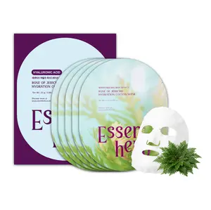 Tea Tree Relief Cotton Mask, Soothing & Hydrating, Vegan, Korean Skin Care Face Mask 23g*5sheets (Rose of Jericho)