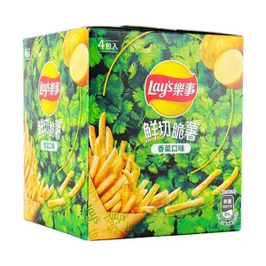 Lay's Taiwan Crispy Potato Fries - Cilantro Flavor, 4 Pack, 72g | Authentic Taiwanese Snack