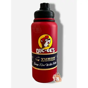 Buc-ee's Yukon Outfitters Red 32oz Water Bottle