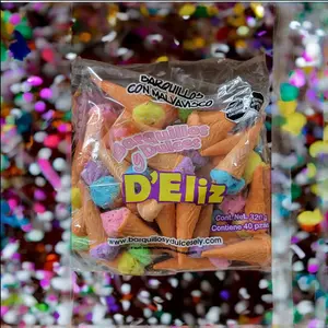 D'ELIZ Barquillos Con Dulces 820g - 40 Pieces - Barquillos Con Malvavisco - Perfect for Parties and Celebrations