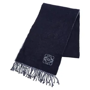 Pre-owned Loewe Wool Small Leather Goods Anagram Cashmere Scarf