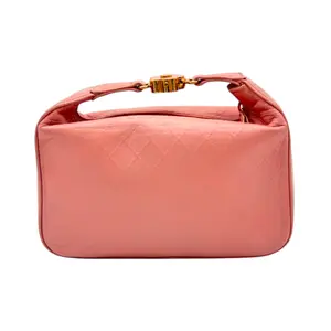 Pre-owned CHANEL leather Mini Bags Pink Ginza Camellia Mini Handle Bag