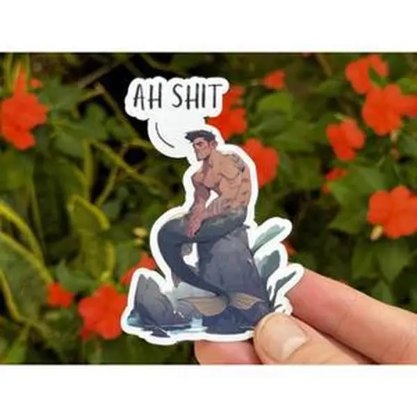 Vinyl Sticker: Merman Caelum - Ah Shit