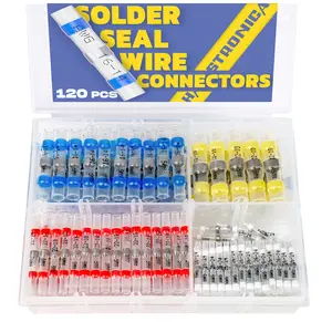 haisstronica Solder Seal Wire Connectors,Marine Grade Heat Shrink Wire Connectors-Heat Shrink Butt Connectors-Butt Splice Wire Connectors for Stereo, Electrical with Corrosion and Weatherproof,Father's Day Gift