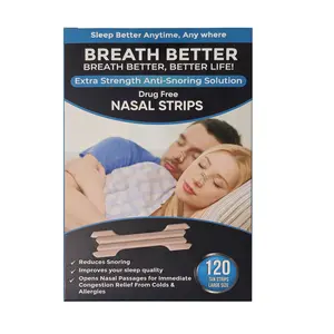 Breath Better 120 Large Tan Nasal Strips, Extra Strength Anti Snoring Solution