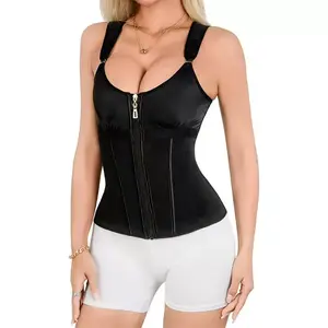Cross-border best seller mesh shapewear — reinforced breathable women’s tight bra for external wear with waist belt; shaping top