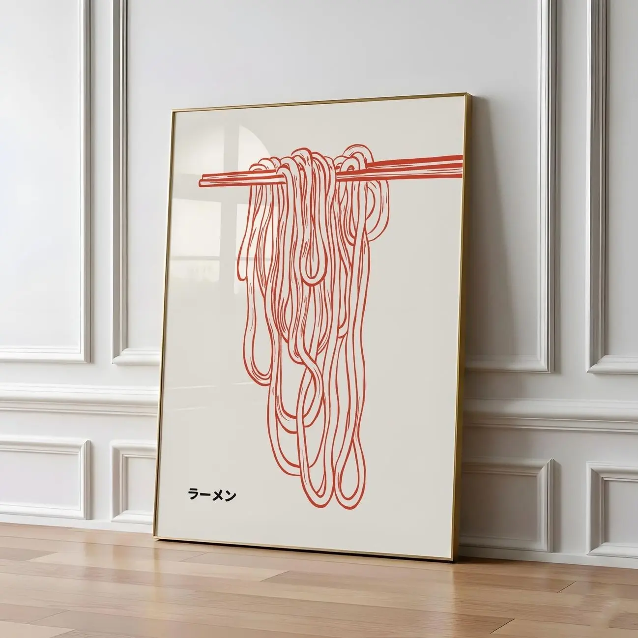 Ramen Bowl Wall Art, Japanese Noodle Print, Kitchen Cafe Decor E