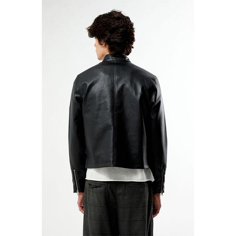 FORD Men's Cafe Racer Faux Leather Jacket