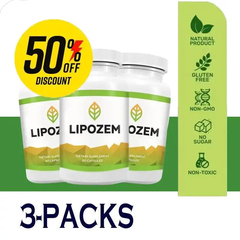 Lipozem - 100% Natural - Advanced BHB Formula - 2 Caps/Day - Healthcare Supplement for Fitness and Vitality - Vitamin Dietary Edible