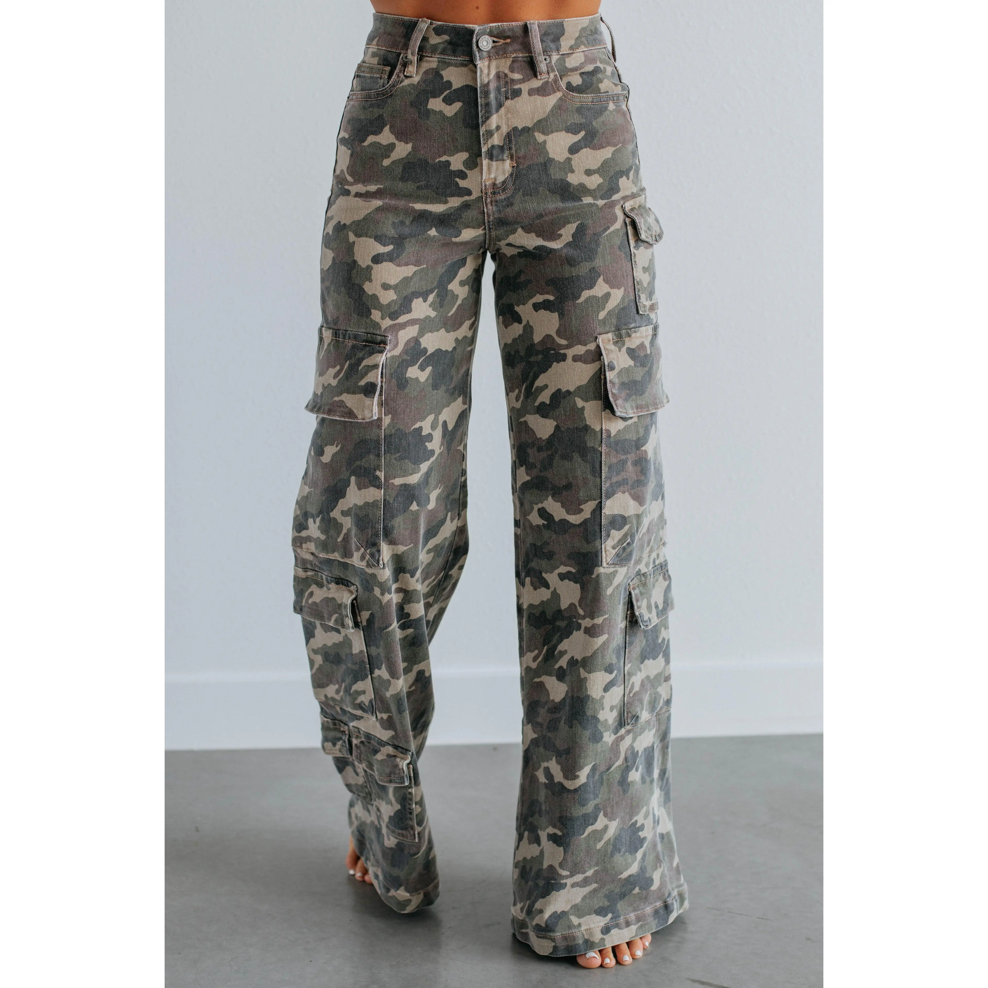 Nori Hidden Cargo Jeans - Camouflage