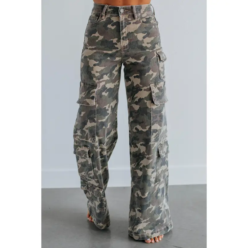 Nori Hidden Cargo Jeans - Camouflage