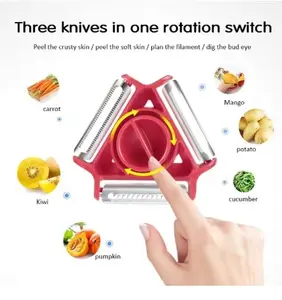 Magic 3 in 1 Magic Trio Peeler Set Slicer Shredder Peeler Julienne Cutter Multi Peel Blade Zesters Grater Kitchen Tool Accessories