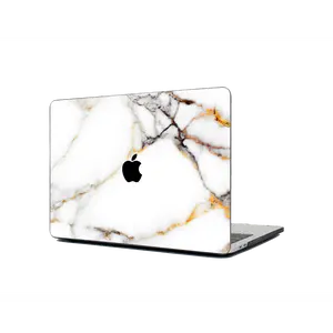 White Marble Protective Textured Laptop Skins compatible with MacBooks Pro 16" 14" 13" Air 13" 2019-2022