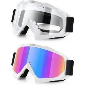 Dirt  Goggles, 2 Pack  ATV Riding Goggles Ski Windproof Glasses Racing or Men Women Youth ,  Accessories