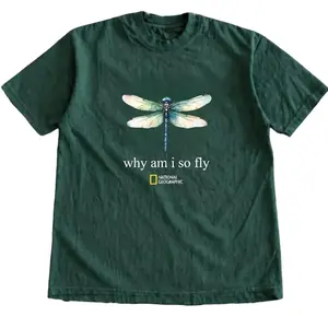 Gildan Men's And Women's T-Shirt, National Geographic green dragonfly t-shirt, Animal T-Shirt, Unisex Vintage Graphic Tees Gothic Grunge Y2K Emo Scene Amity Affliction Style Clothes Men Women Streetwear Summer