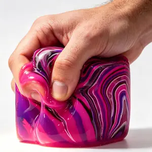 Family Friendly Toy, Non-Toxic Squishy, Birthday Gift, Classroom Fidget, Marbled Cube, Sensory Play, Universal Stress Relief.Fun for Everyone! Safe, Non-Toxic Marbled Maltose Cube for Kids, Teens, and Stressed Adults.