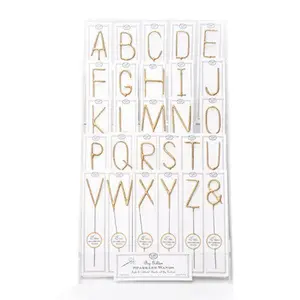 Big Golden Letter Sparkler Wands