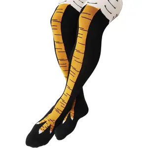 Funny Chicken Legs Socks for Women Men Novelty Chicken Feet Socks White Elephant Gifts for Adults Gag Gifts