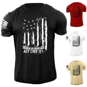 New Men's Distressed USA Flag T-Shirt Stylish Graphic Tee