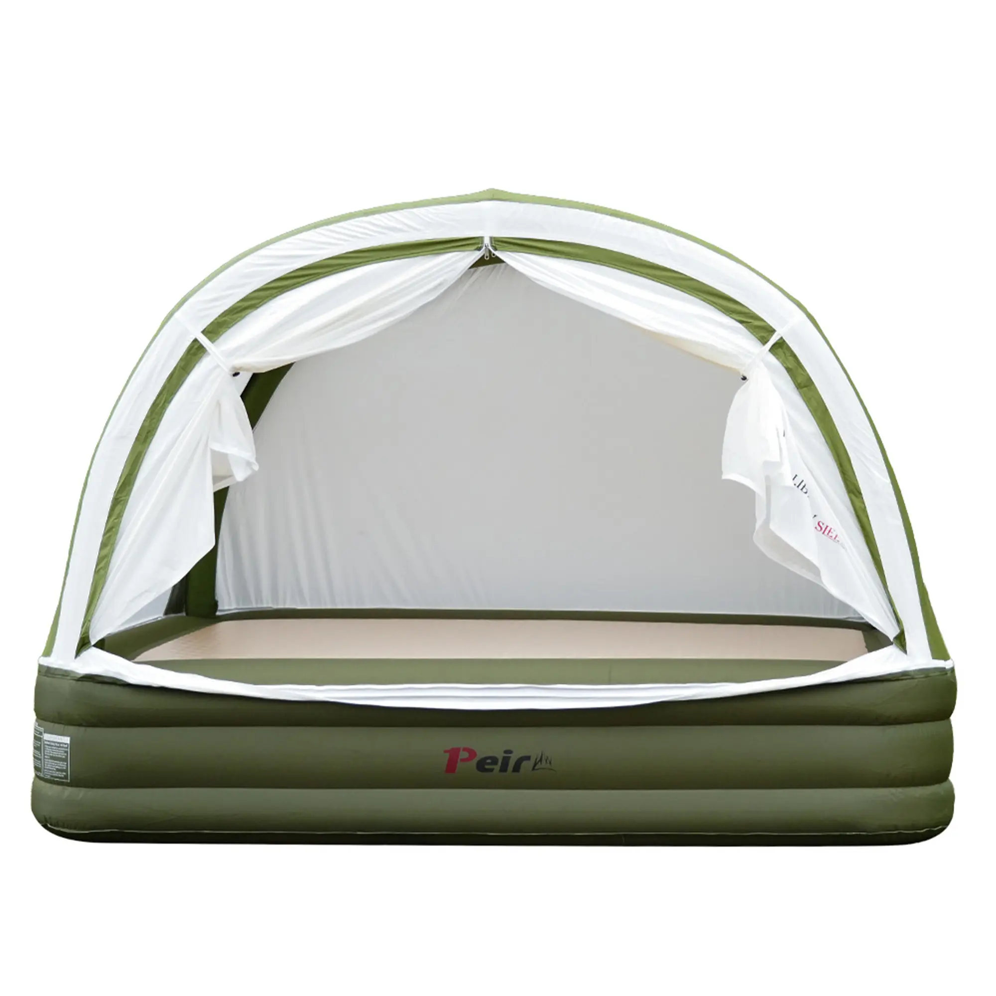 All-in-One Inflatable Air Mattress Tent with Built-in Electric Pump, Indoor Bedroom Privacy Inflatable Bed Tent, Portable Private Sleep Shelter for Backyard Patio Use, Tool-Free Quick Setup