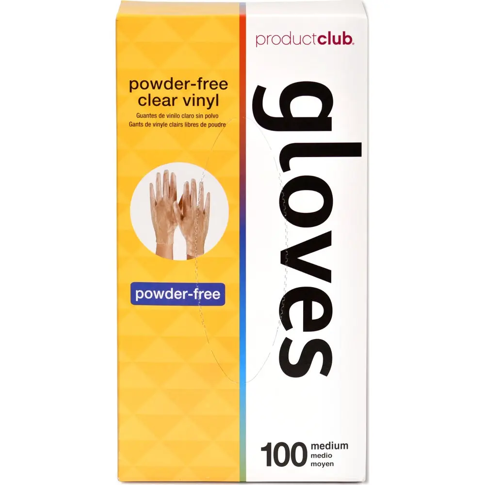 Powder-Free Clear Vinyl Disposable Gloves- X-Large / 100 Count by Product Club