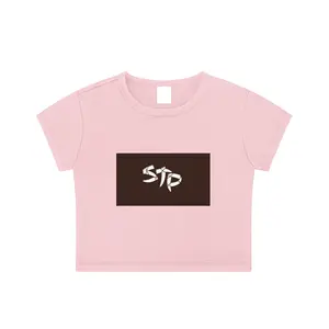 Pink Matter Snow Washed Crop Top