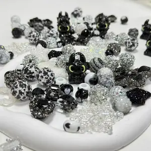 DIY Beaded Bracelet Kit, Sweet Cool Dark Style Jewelry Making Supplies, Full Rhinestone Design, Perfect Gift for Creative Girls