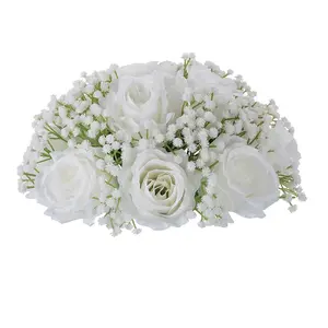 1pc Artificial Baby Breath Flower Balls, Faux Rose Flowers Arrangement Bouquet Wedding Centerpieces Event Party Table Decorative Floral Home Decor Room Decoration