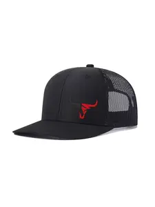 2pcs/1pc Unisex Baseball Cap Bull Head Printing Hat Mesh Hats for Mens Women Richardson Slightly Curved Brim Baseball Cap Adjustable Trucker Hats Dad Hats Outdoor Mesh Breathable Sun Hat