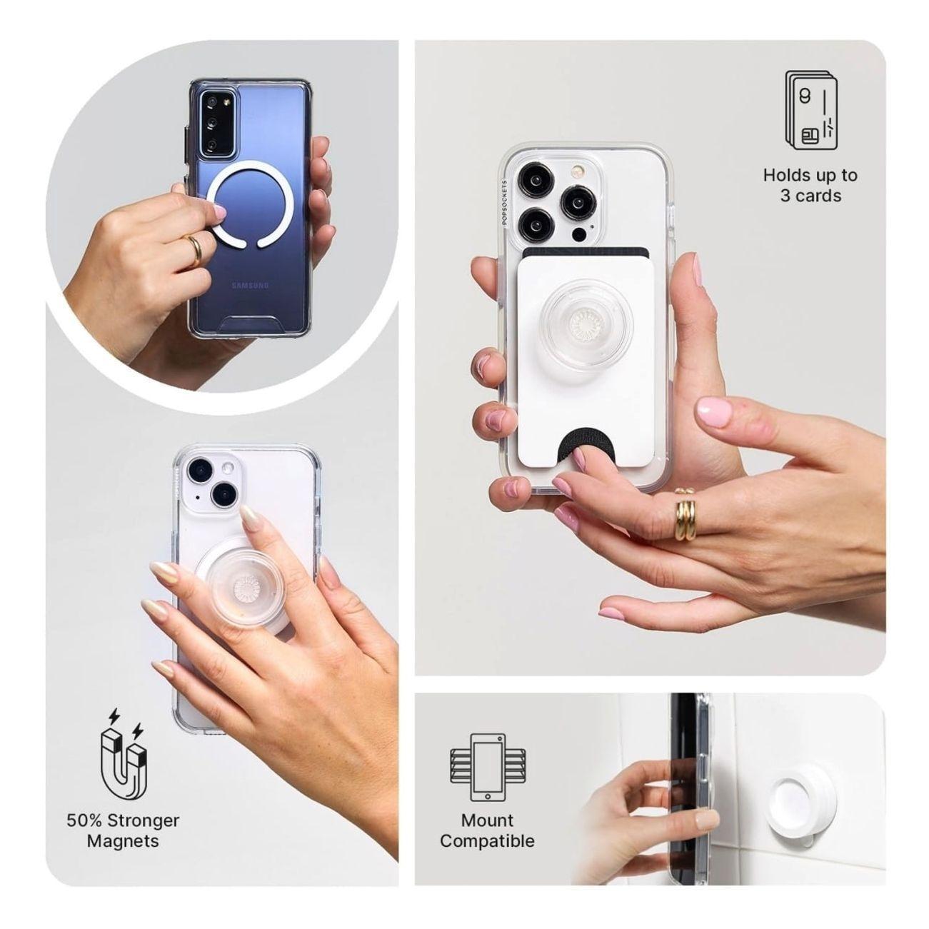 Highland Cow Sunflower Phone Grip, Cute Western Farm Floral Aesthetic Magsafe Magnetic Kickstand Holder, Trendy Gift For Daily Use