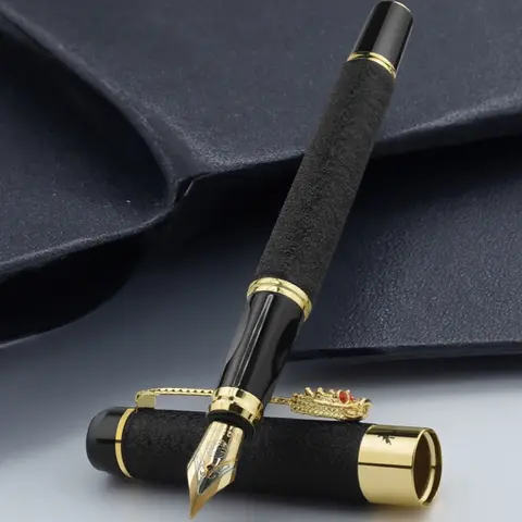 Luxury Dragon Pattern Crystal Diamond Pen Fancy Pen Special Pen Business Signature Writing Tool with Metal Gift Box Non-Slip Grip Replaceable Ink Smooth Office Stationery Writing Tools Retro Embossed Decor Aesthetic Unique Pens