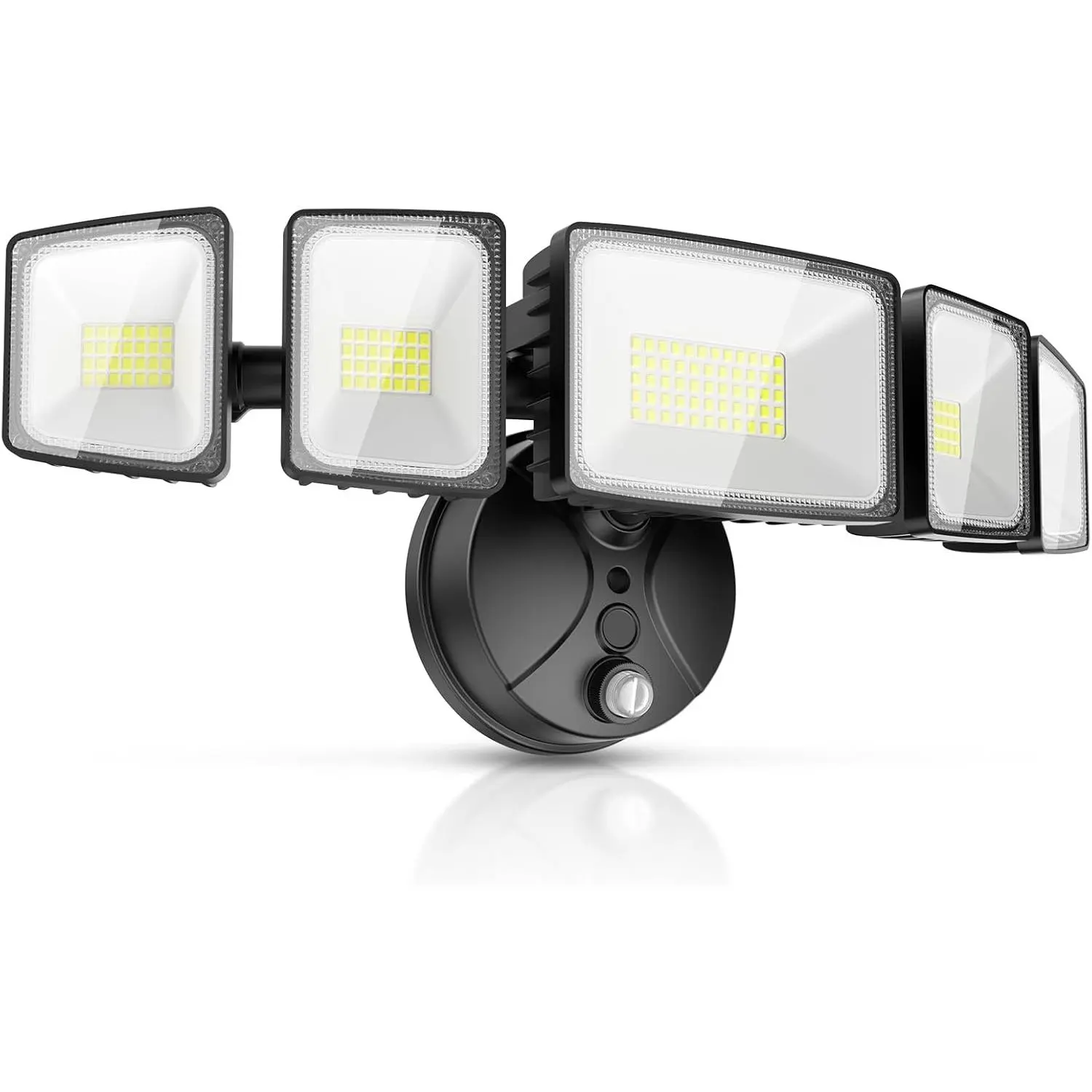 120W 12000LM Dusk to  Outdoor Lighting,5 Heads Flood Lights Outdoor,6500K Super Bright Outdoor Lighting,IP66  Hardwired LED  Lights for Garage,Yard,Outside