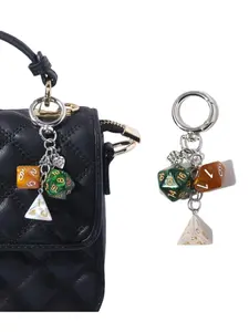 Y2K Retro Tabletop Dice Keychain, Street Punk Style Bag Charm, Unique Design Gift Accessory, Perfect for Couples and Best Friends
