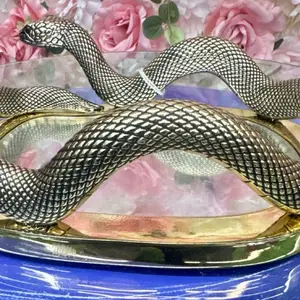 Snake mirror tray for body care or candle