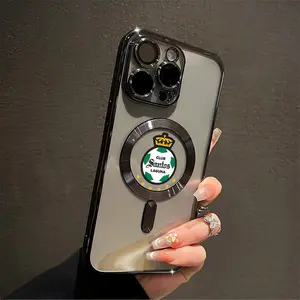 Club Santos Laguna Liga MX Aesthetic Pattern MagsafeCasing For iphone 16 15 14 13 12 11PRO PLUS MAX All-inclusive lens TPU soft shell is scratch-resistant, comes with wireless charging magnet, lens film Cellphone case