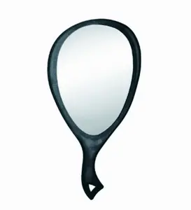Diane Teardrop Mirror Black D1311 10 1/4 x 19 Salon Quality with Handle Sturdy Lightweight for Personal & Professional Use